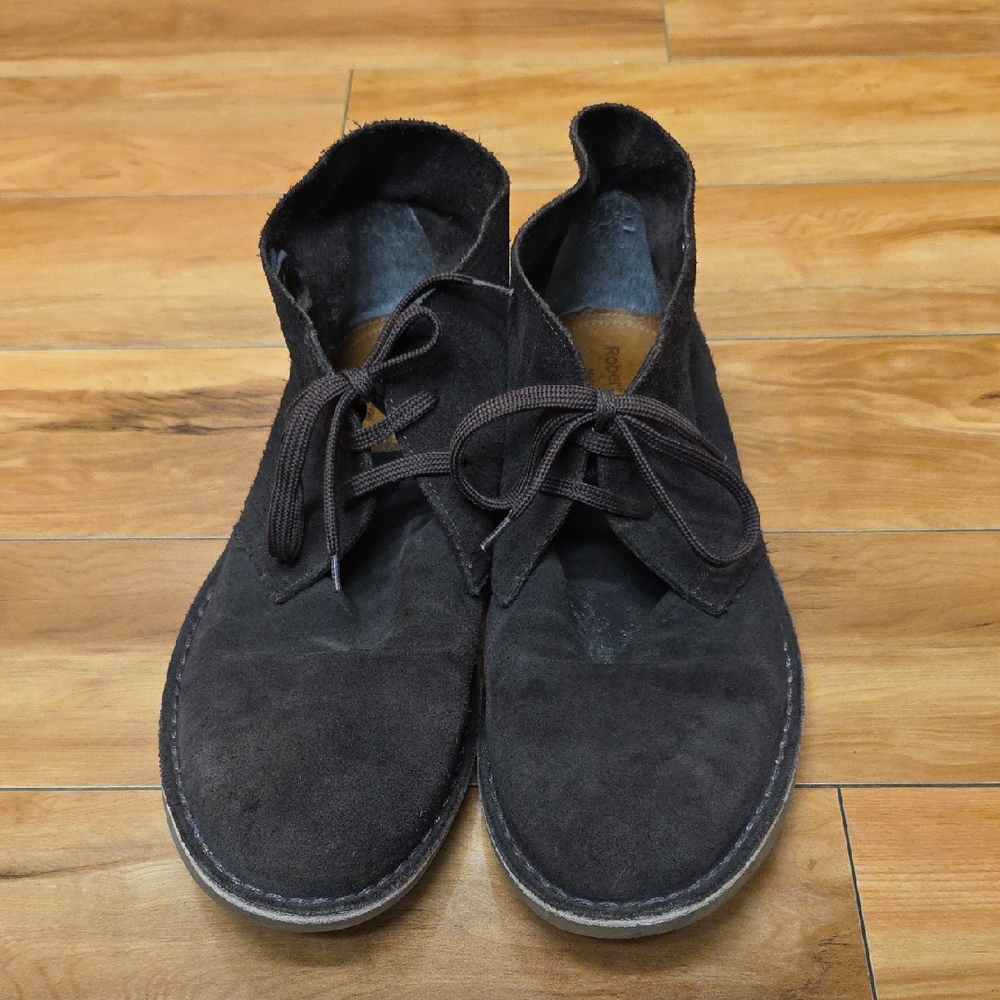 Robert Wayne Size 11D Greyson Suede Brown Ankle Lace Up Chukka Boots